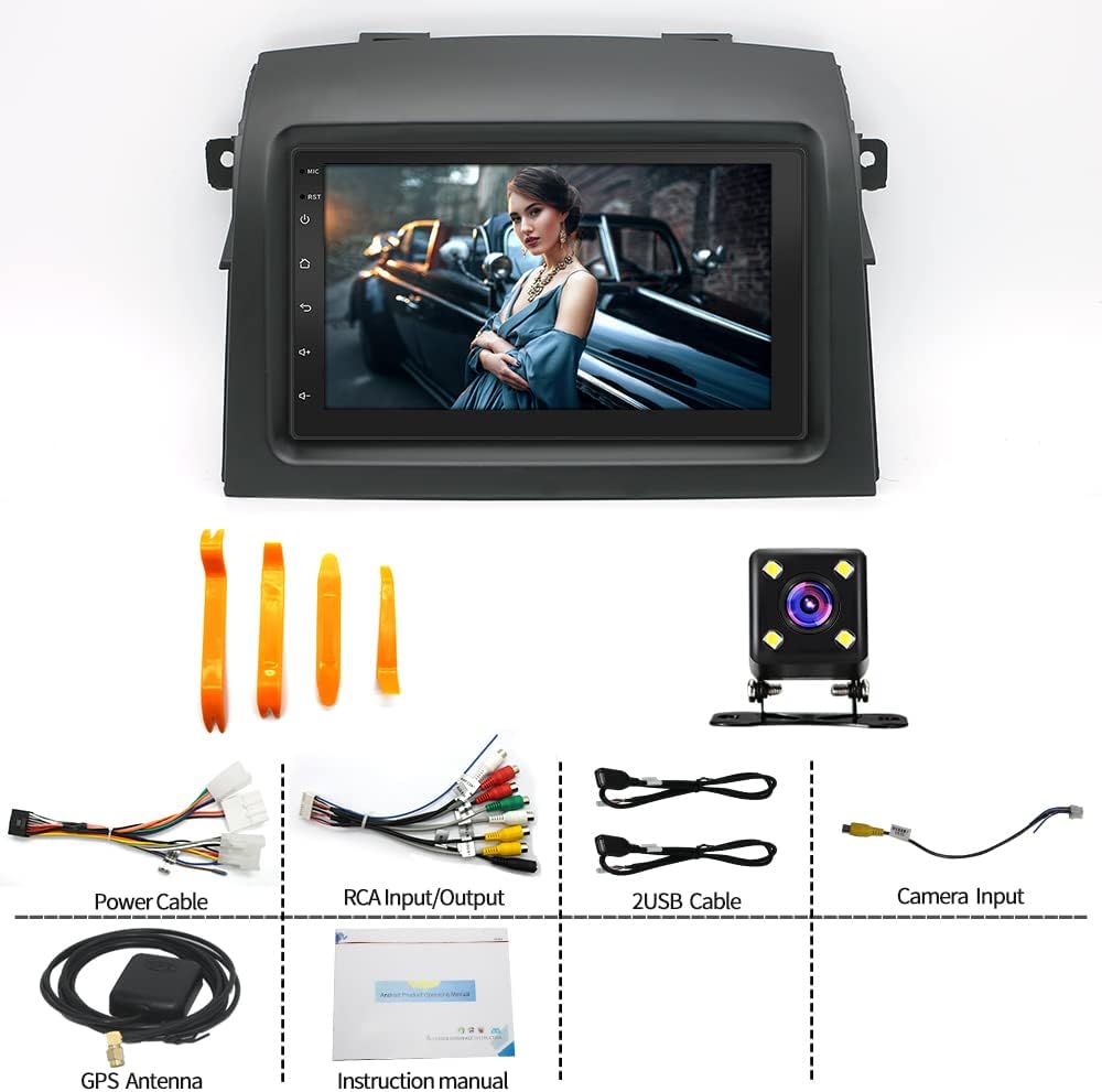 EWLSAC Android 11 Car Stereo Radio Player for Toyota Sienna 2004-2010 7 inch Touch Screen Car Audio Receiver with GPS Navigation Bluetooth Head Unit Supports Backup Camera