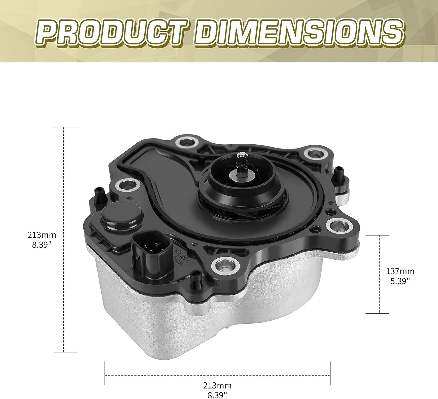 EWLSAC 161A0-29015 161A0-39015 Electric Water Pump Assembly Compatible for Lexus CT200h 11-17 for Toyota Prius/ Prius C/ Prius Plug-In/ Prius V 12-15