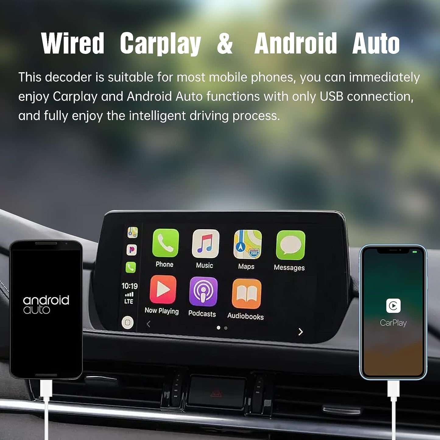 EWLSAC TK78-66-9U0C CarPlay Apple & Android Auto Retrofit Kit Fit for Mazda 2 3 6 MX-5 CX-3 CX-4 CX-5 CX-9 2014-2020 Interface Port Aux Console K1414 00008FZ34